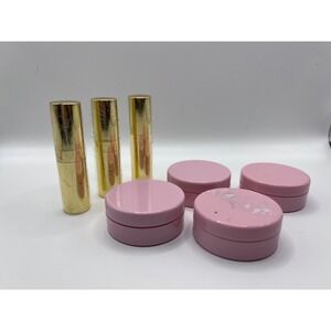 Vtg Fashion Fair Bundle 3 Sealed Gold Brushes 4 Translucent Bronze Powders NOS